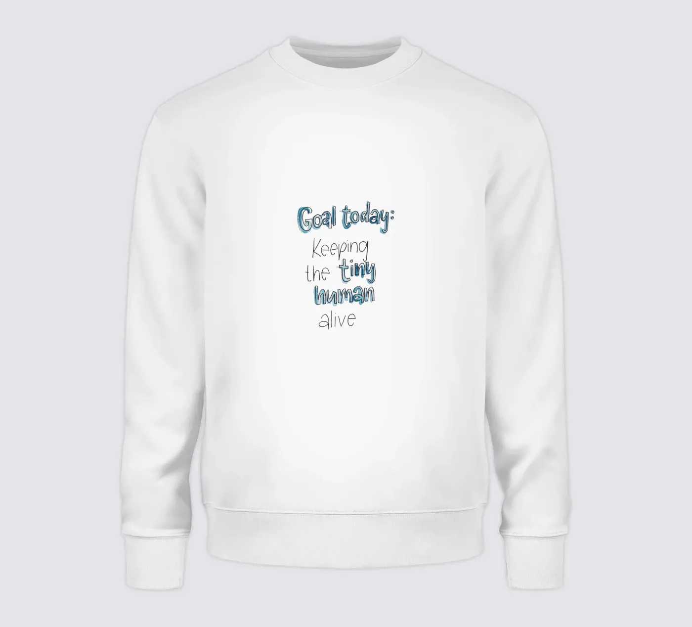 Tiny Human sweatshirt van Brushmeetspaper