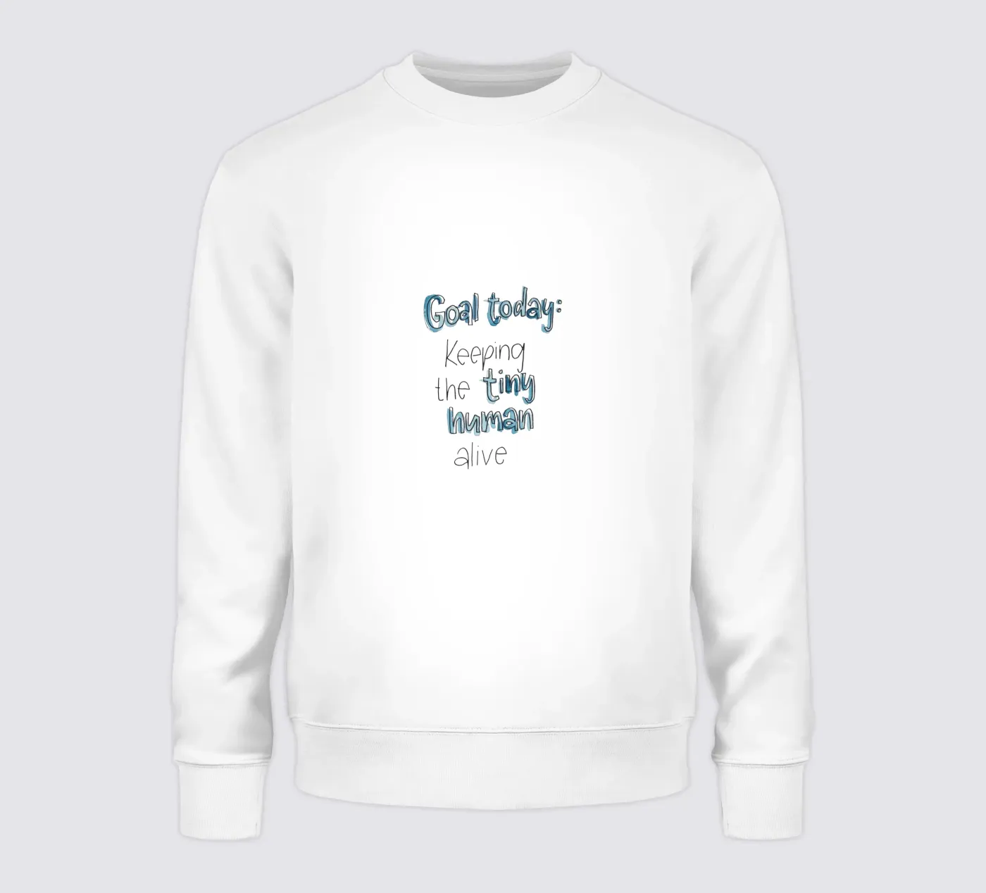 Tiny Human sweatshirt van Brushmeetspaper