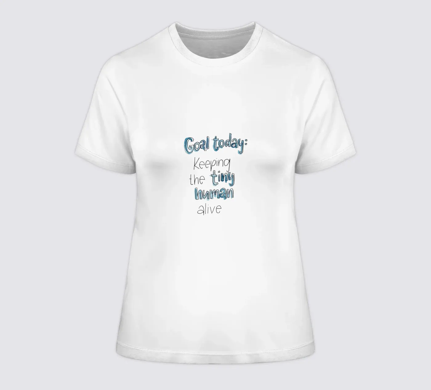 Tiny Human t-shirt da donna da Brushmeetspaper