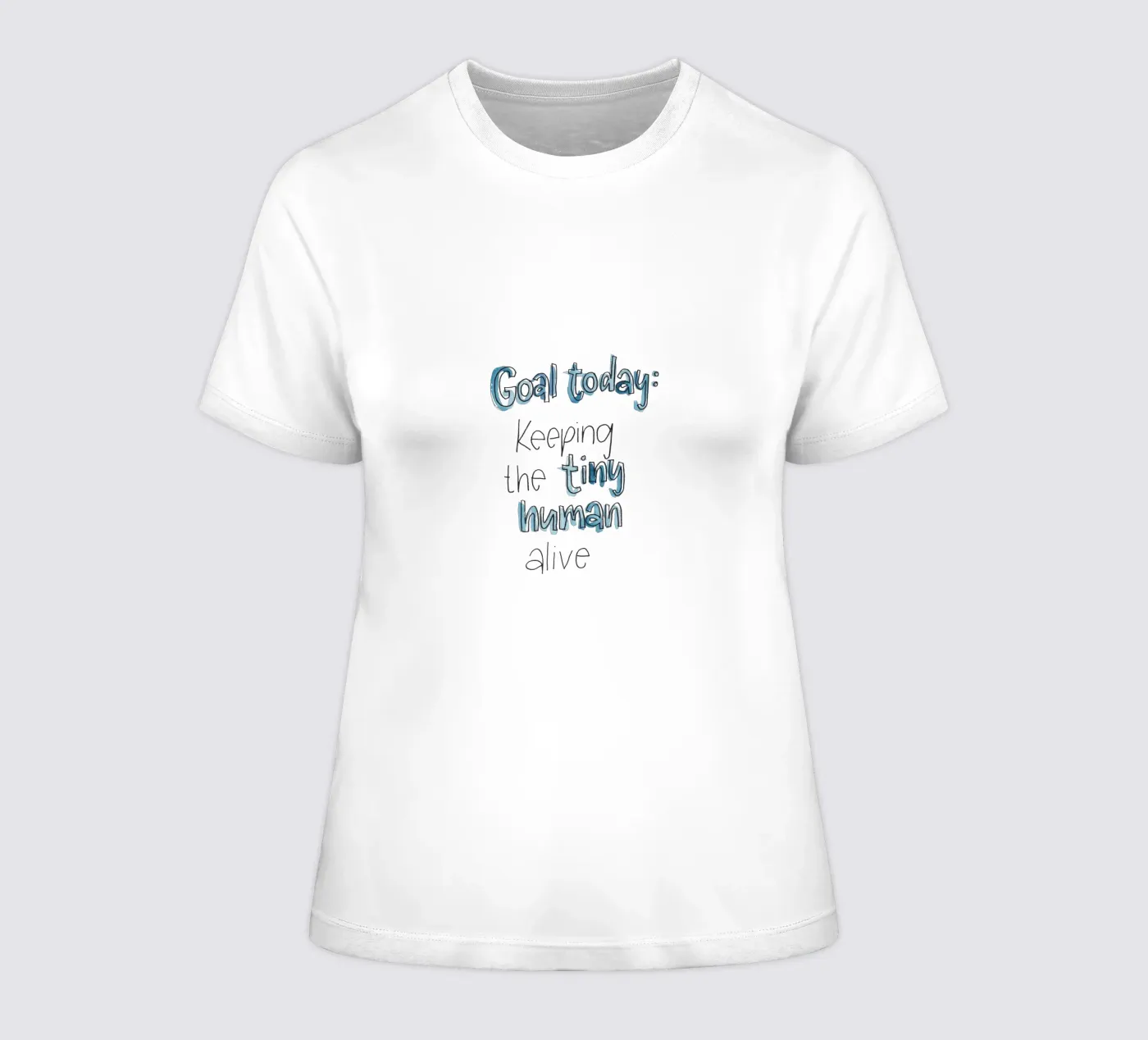 Tiny Human t-shirt da donna da Brushmeetspaper