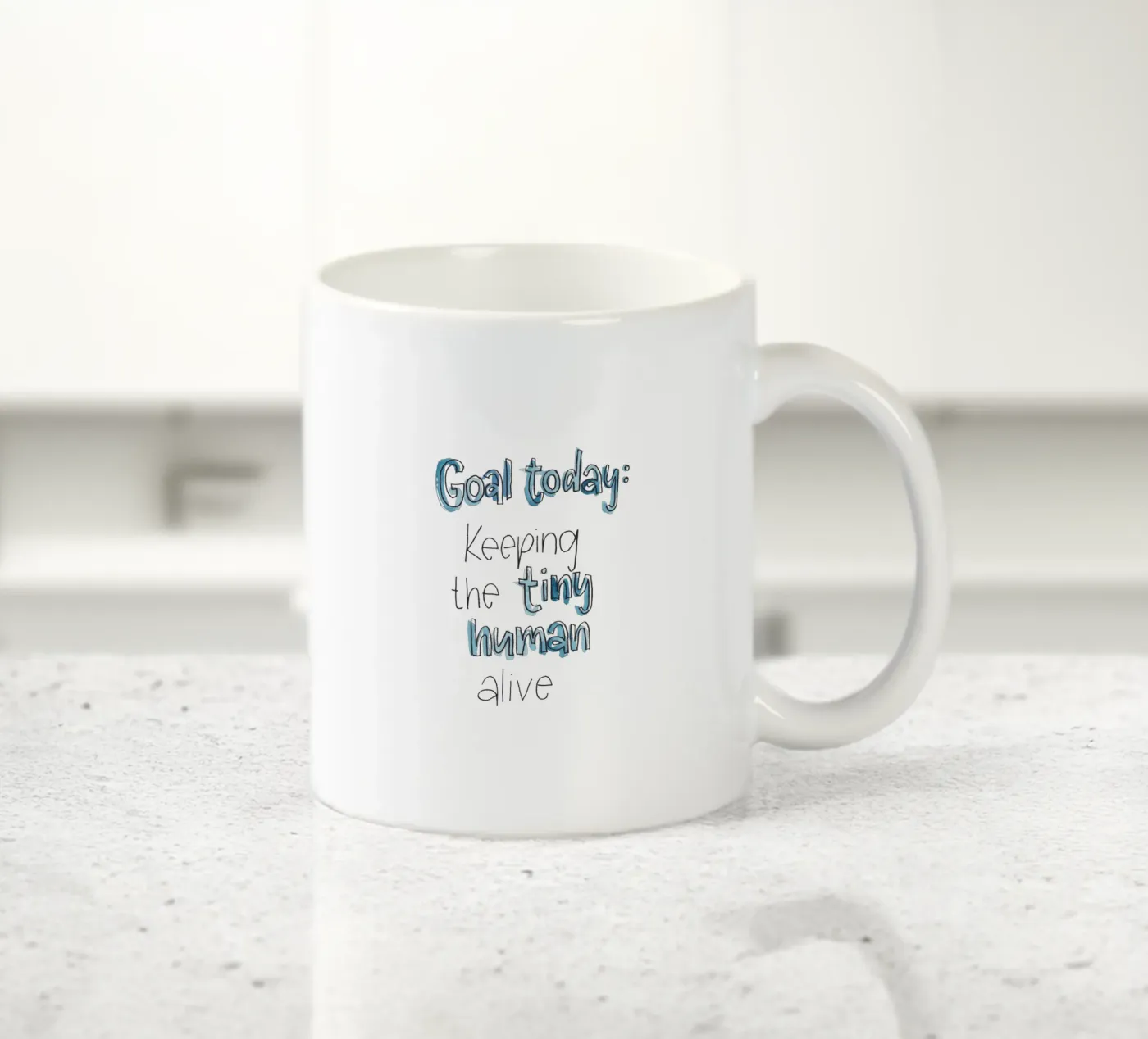 Tiny Human ceramic mug by Brushmeetspaper
