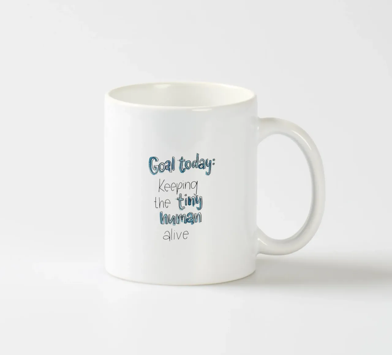 Tiny Human ceramic mug by Brushmeetspaper