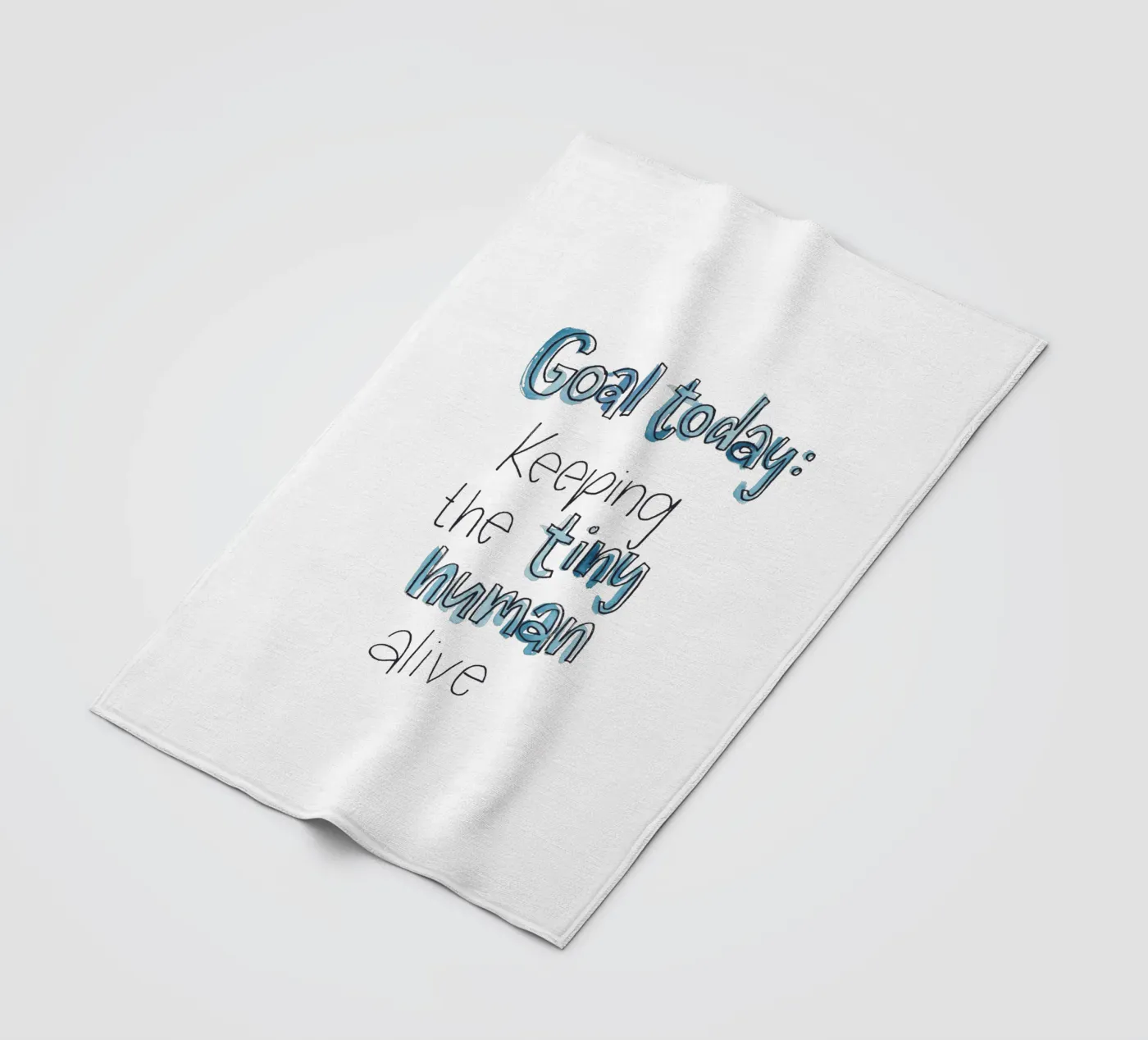 Tiny Human fleece blanket by Brushmeetspaper