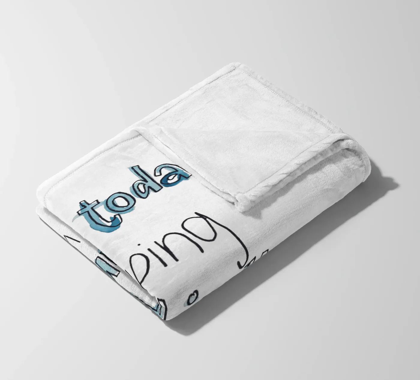 Tiny Human fleece blanket by Brushmeetspaper