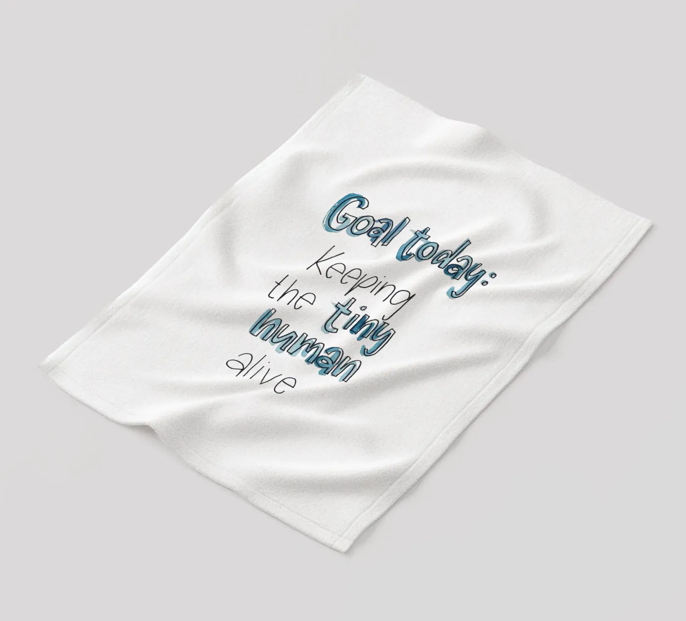 Tiny Human fleece blanket by Brushmeetspaper