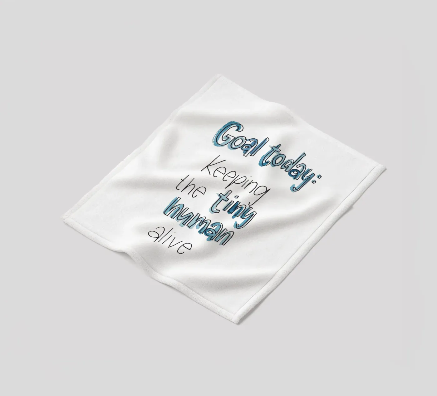 Tiny Human fleece blanket by Brushmeetspaper