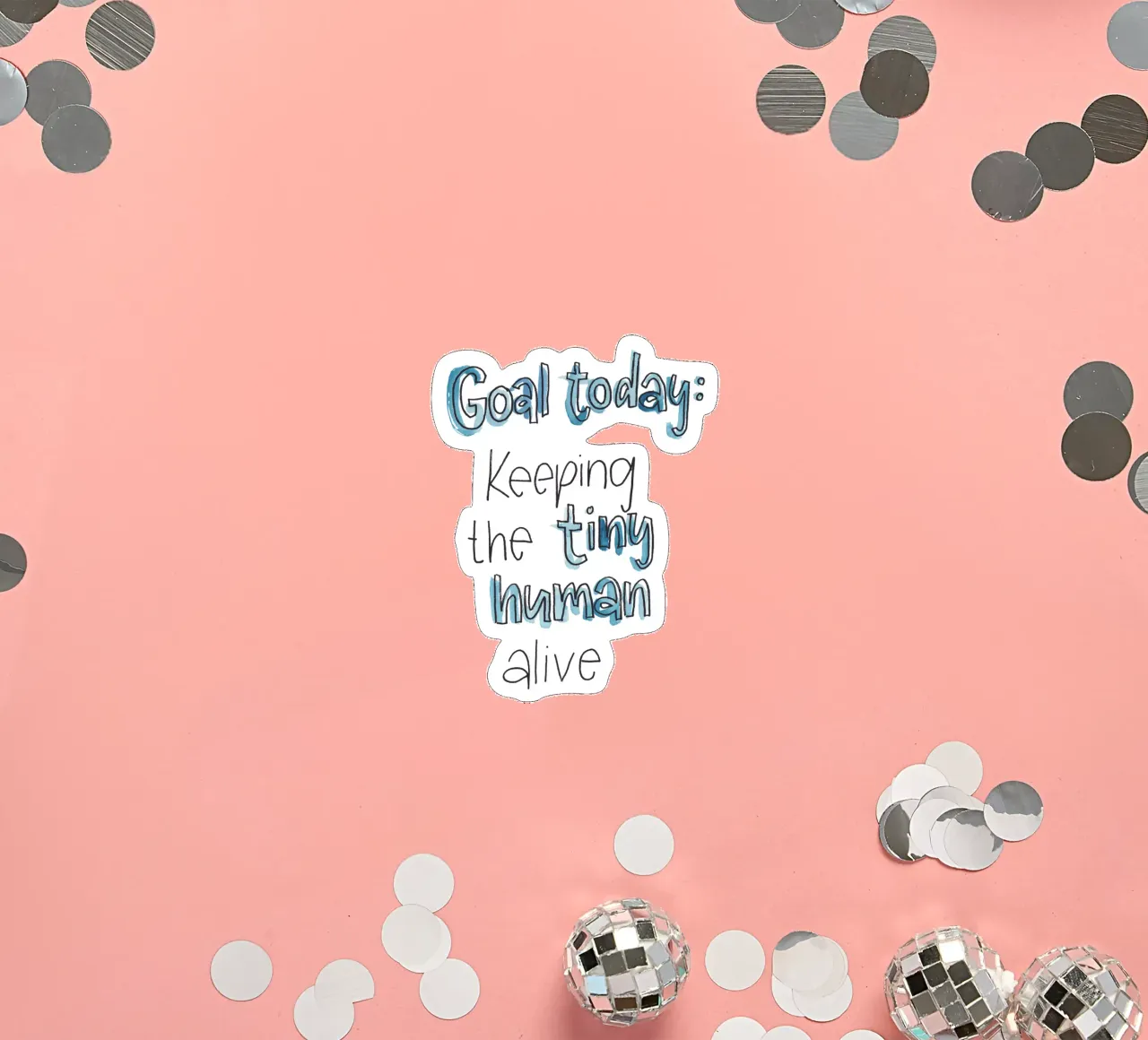 Tiny Human sticker by Brushmeetspaper