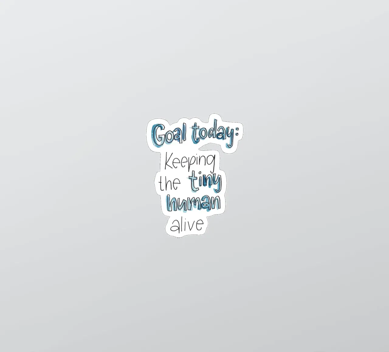 Tiny Human sticker by Brushmeetspaper