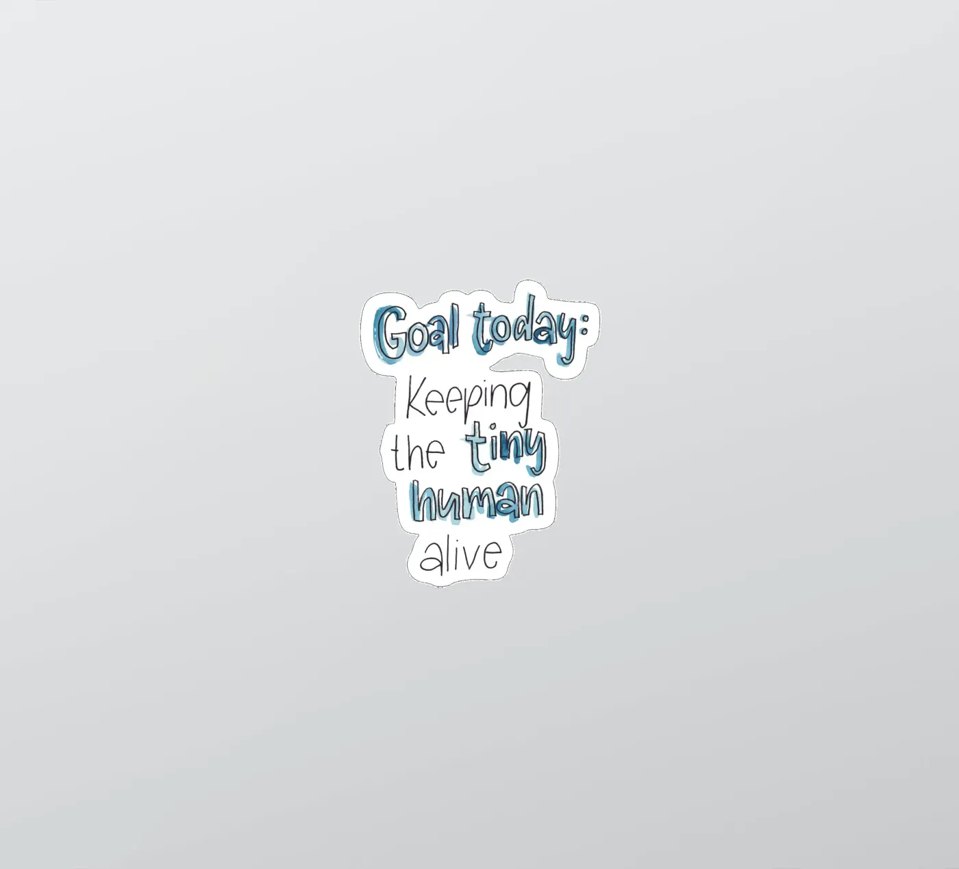 Tiny Human Sticker von Brushmeetspaper