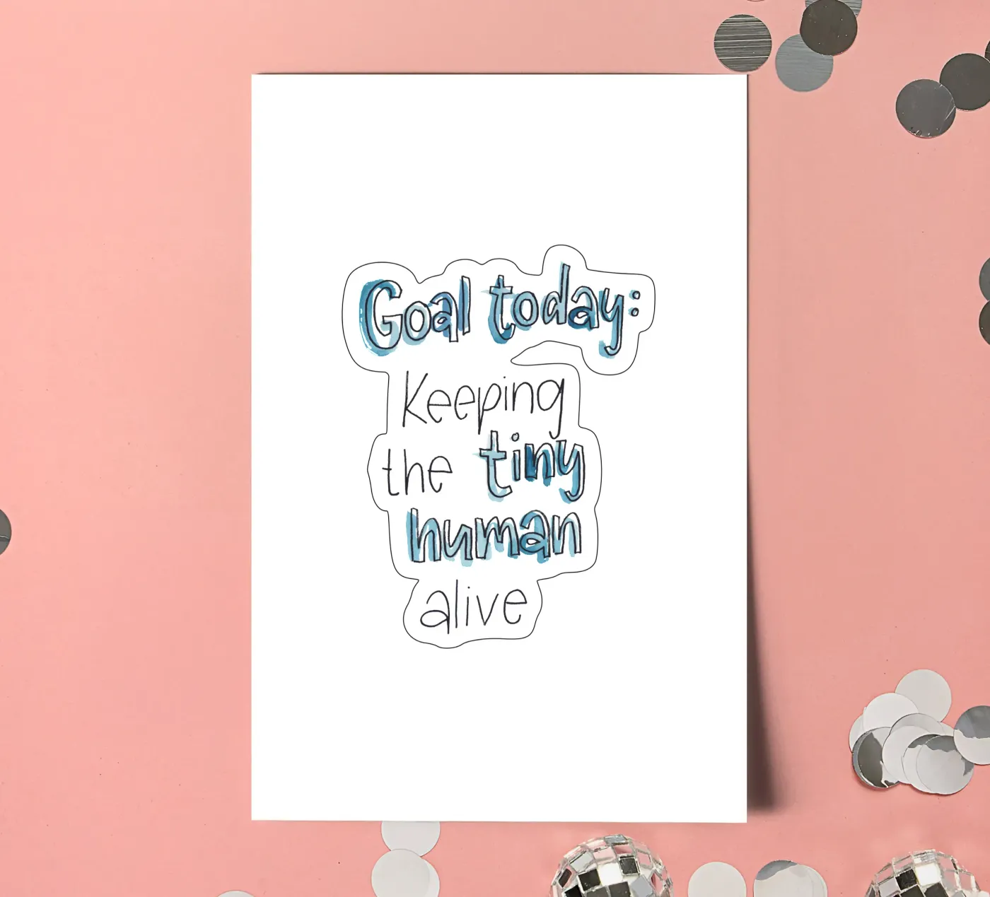 Tiny Human Stickerbogen von Brushmeetspaper