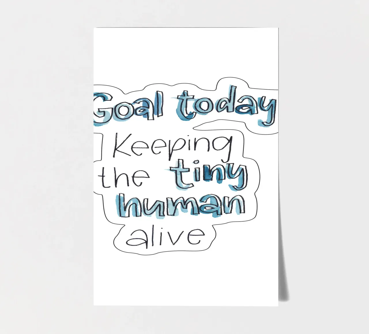 Tiny Human Stickerbogen von Brushmeetspaper