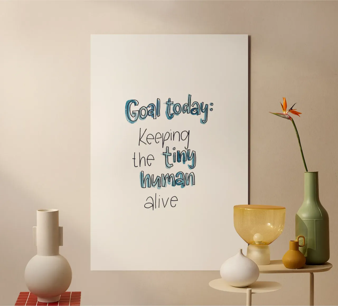 Tiny Human panneau forex de Brushmeetspaper