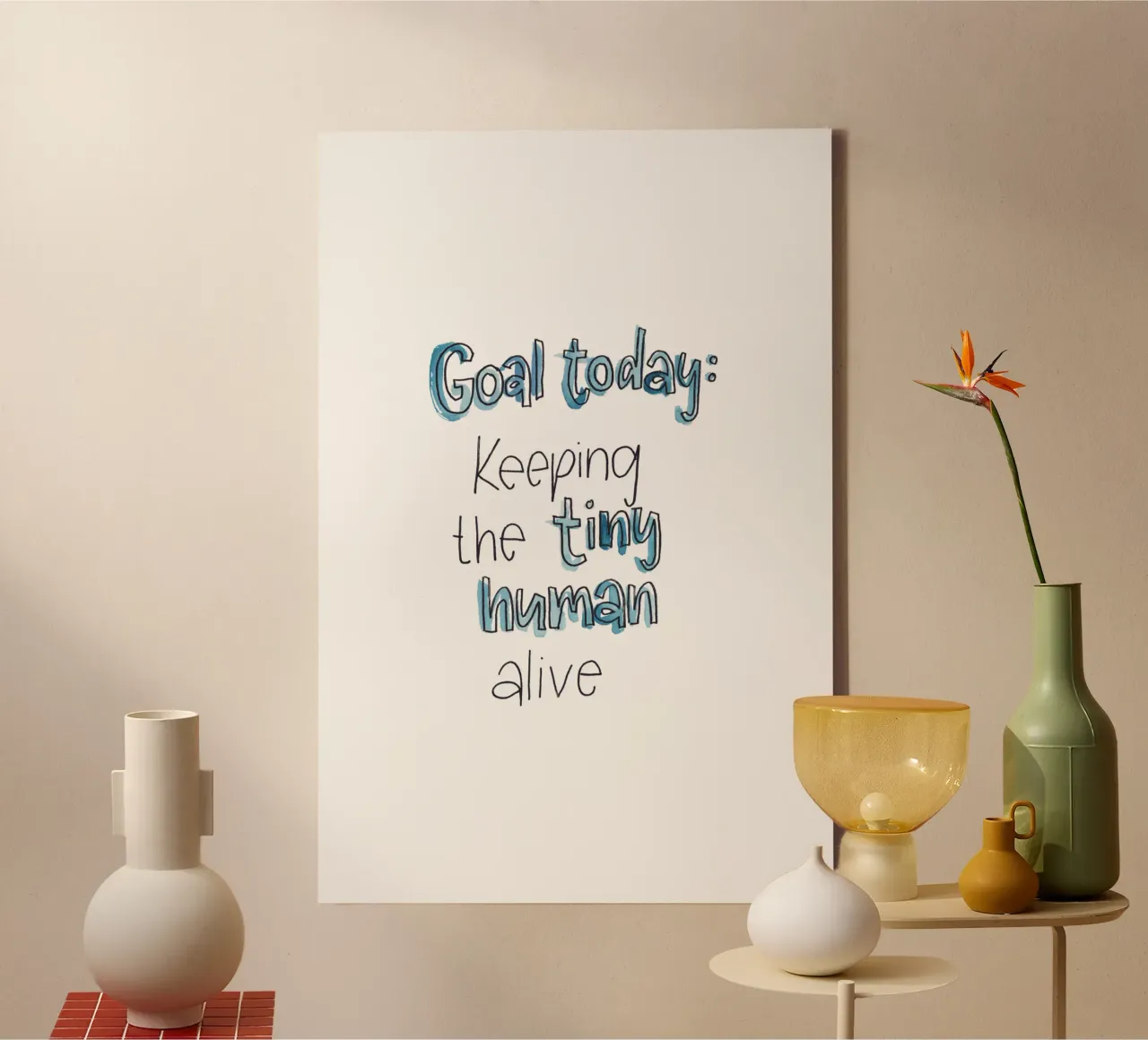 Tiny Human Leinwand von Brushmeetspaper