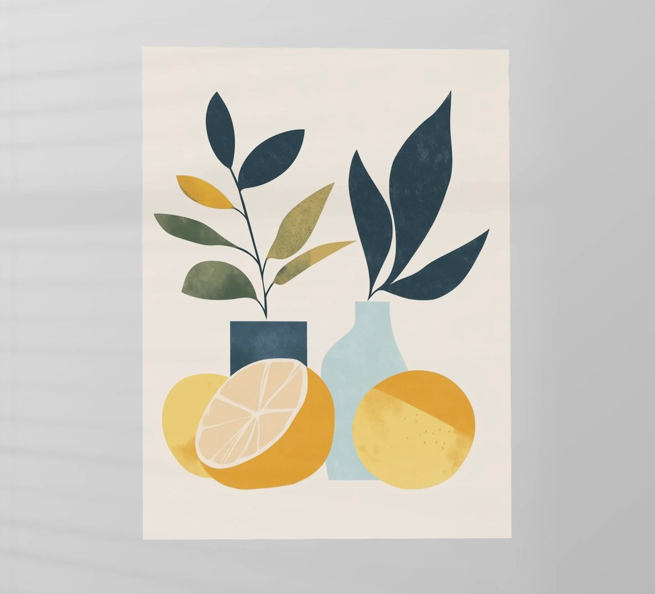 Natura morta minimalista: un tocco di freschezza 🍋🎨 pellicola backlit da studiofox