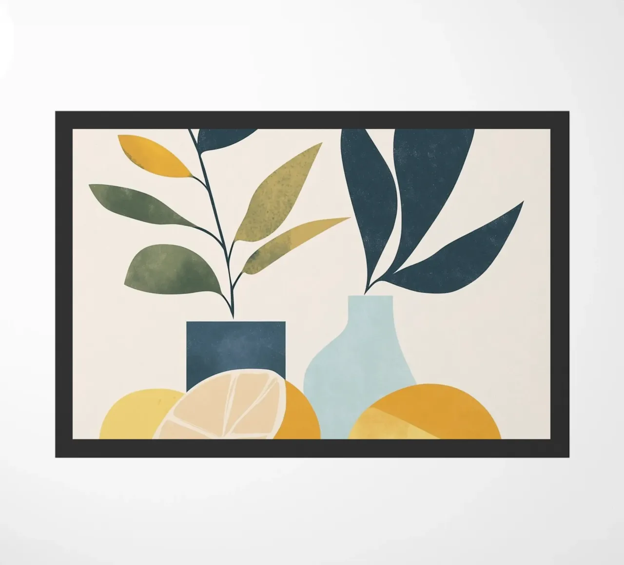 Natura morta minimalista: un tocco di freschezza 🍋🎨 zerbino da studiofox