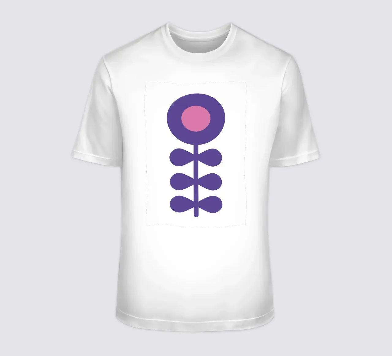 Fiore retrò viola t-shirt da diedrich