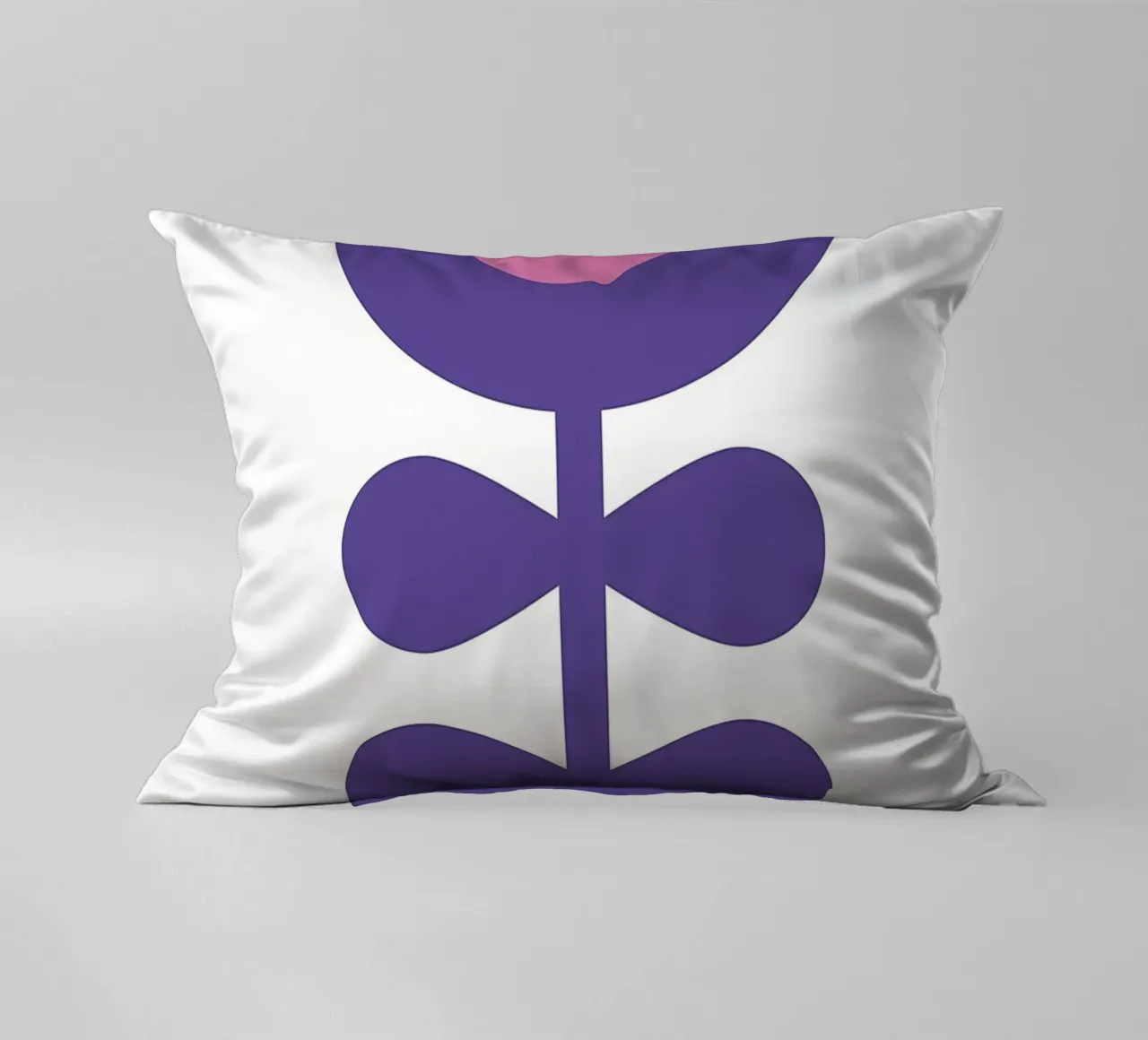 Purple Retro Flower decorative cushion by diedrich