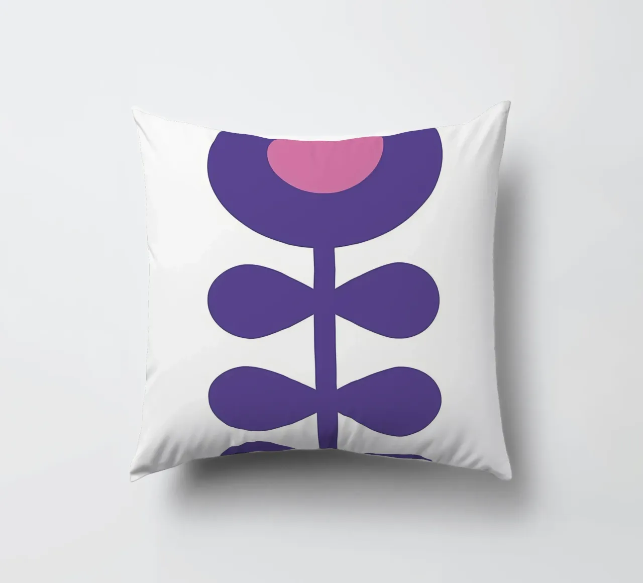 Purple Retro Flower decorative cushion by diedrich