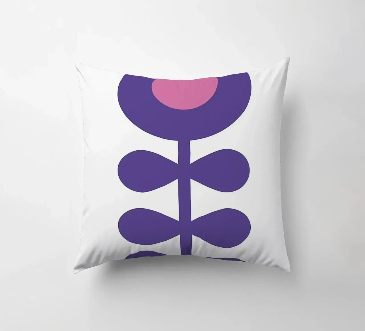 Purple Retro Flower decorative cushion by diedrich