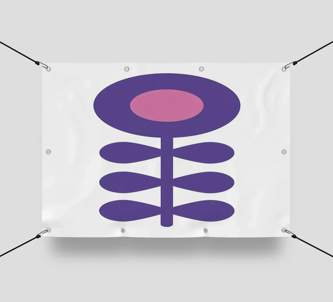 Fiore retrò viola telo in pvc da diedrich