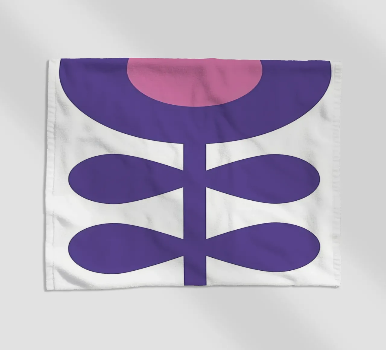 Purple Retro Flower beach towel by diedrich