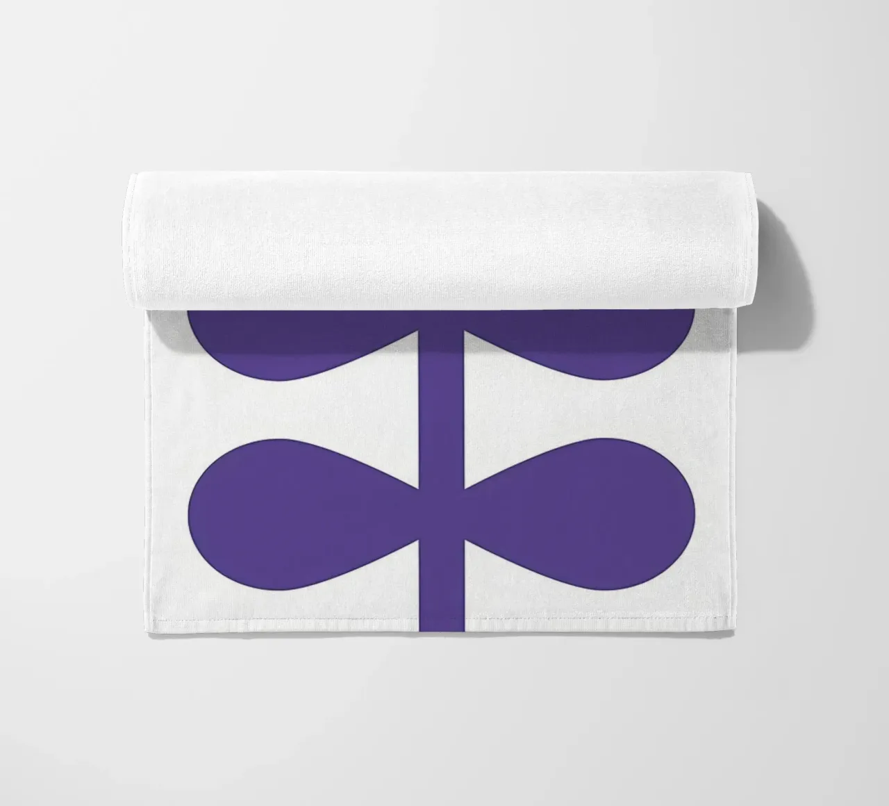 Purple Retro Flower beach towel by diedrich