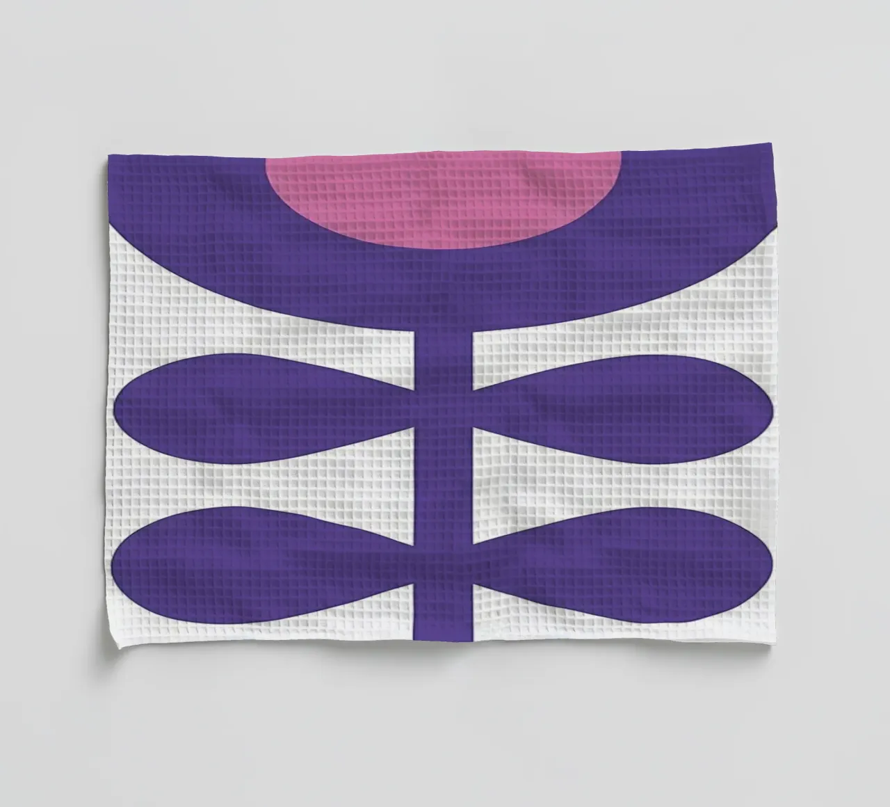 Fiore retrò viola canovaccio da cucina da diedrich
