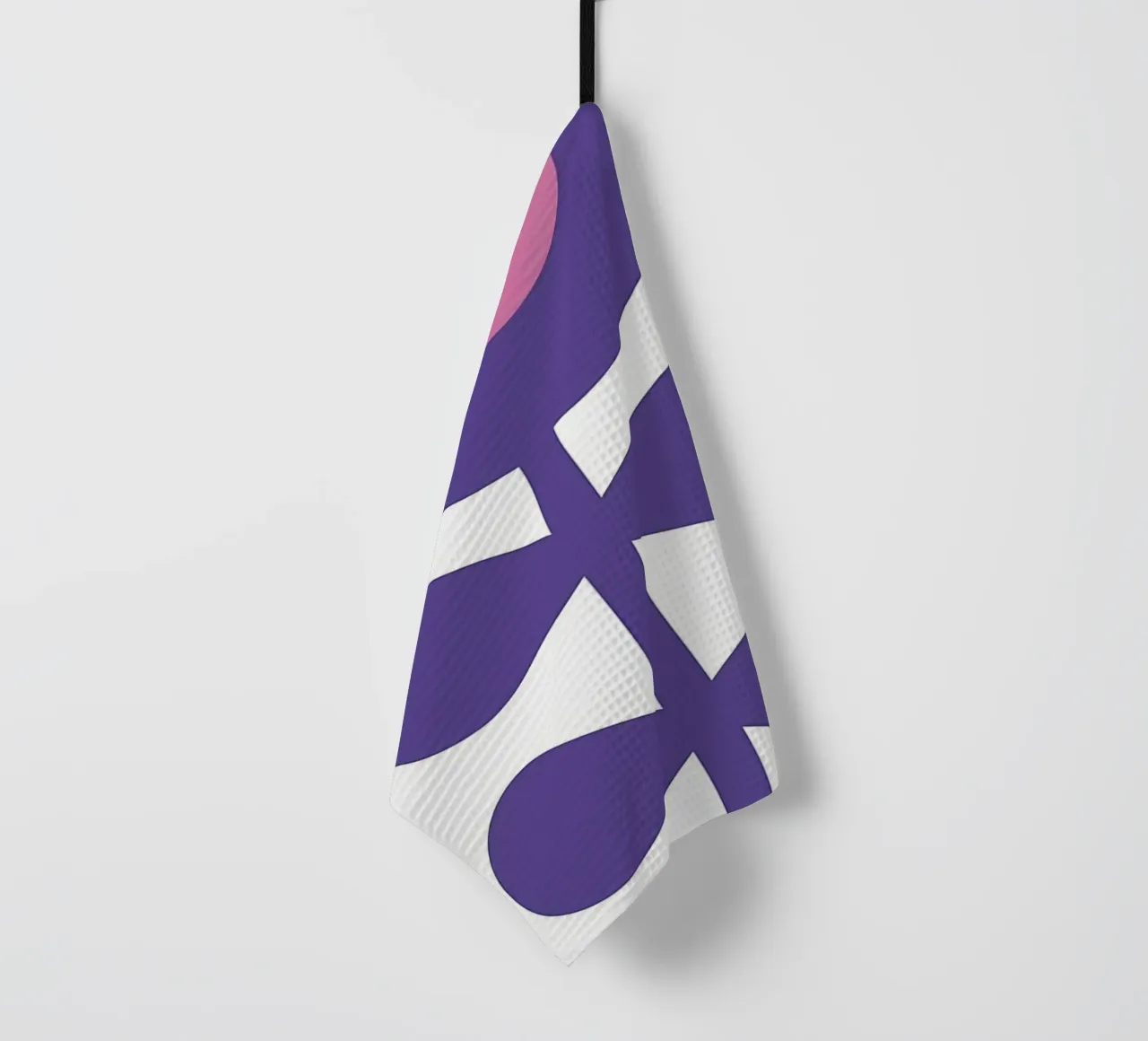 Fiore retrò viola canovaccio da cucina da diedrich