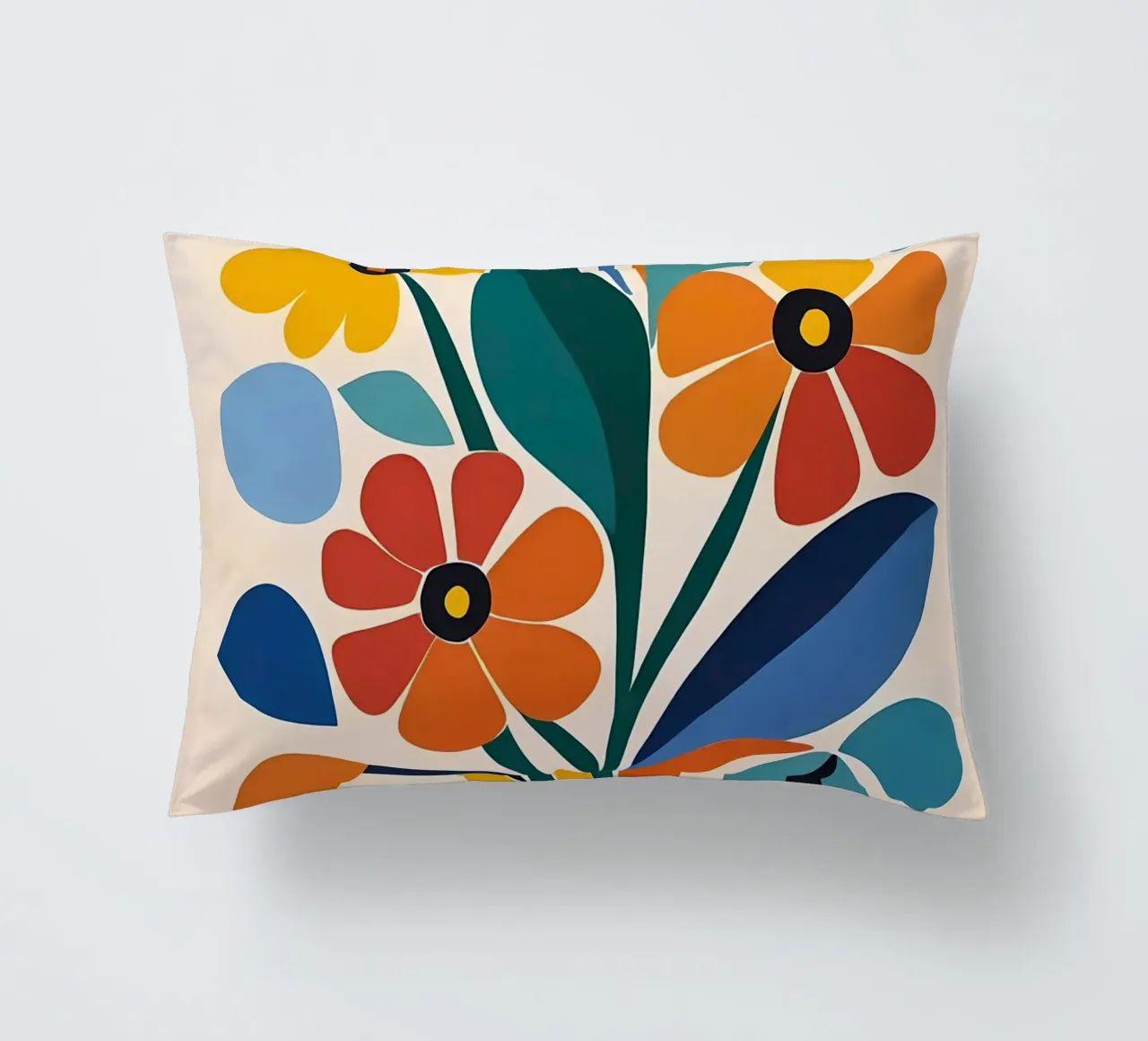 Fiori colorati e retrò cuscino da diedrich