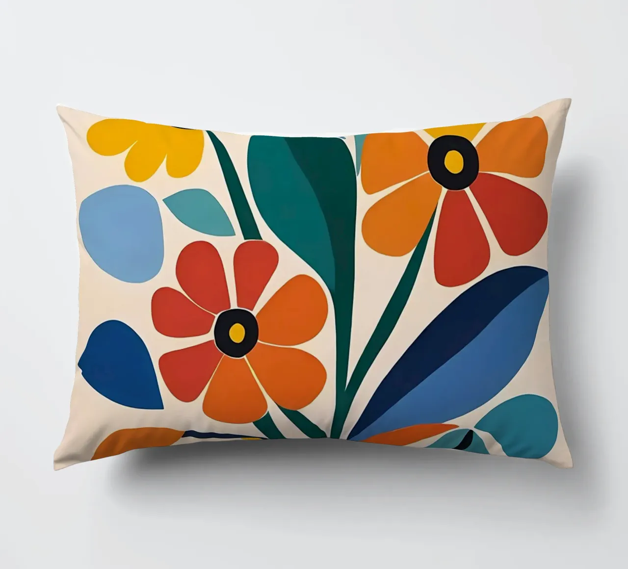Fiori colorati e retrò cuscino da diedrich