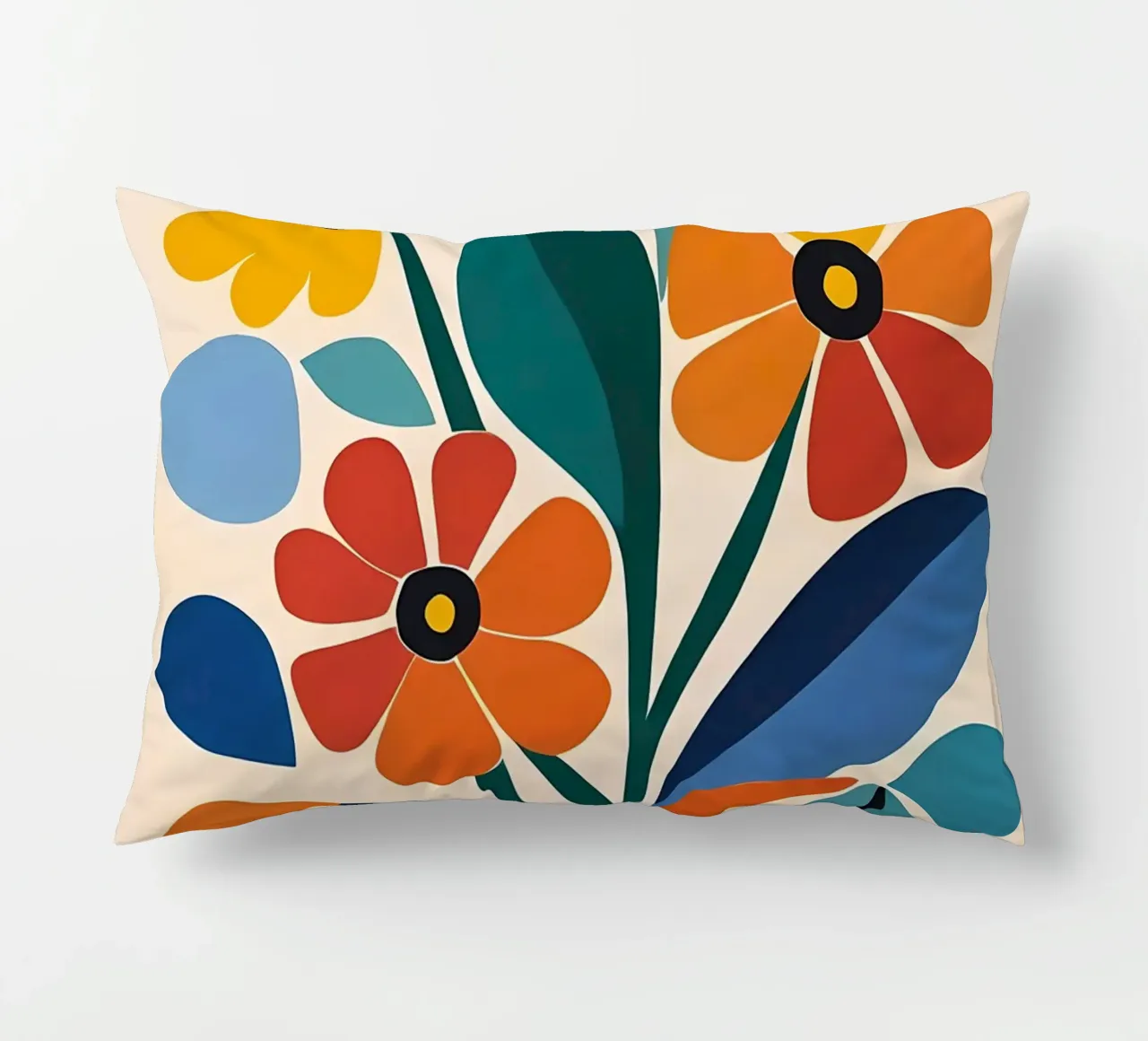 Fiori colorati e retrò cuscino da diedrich