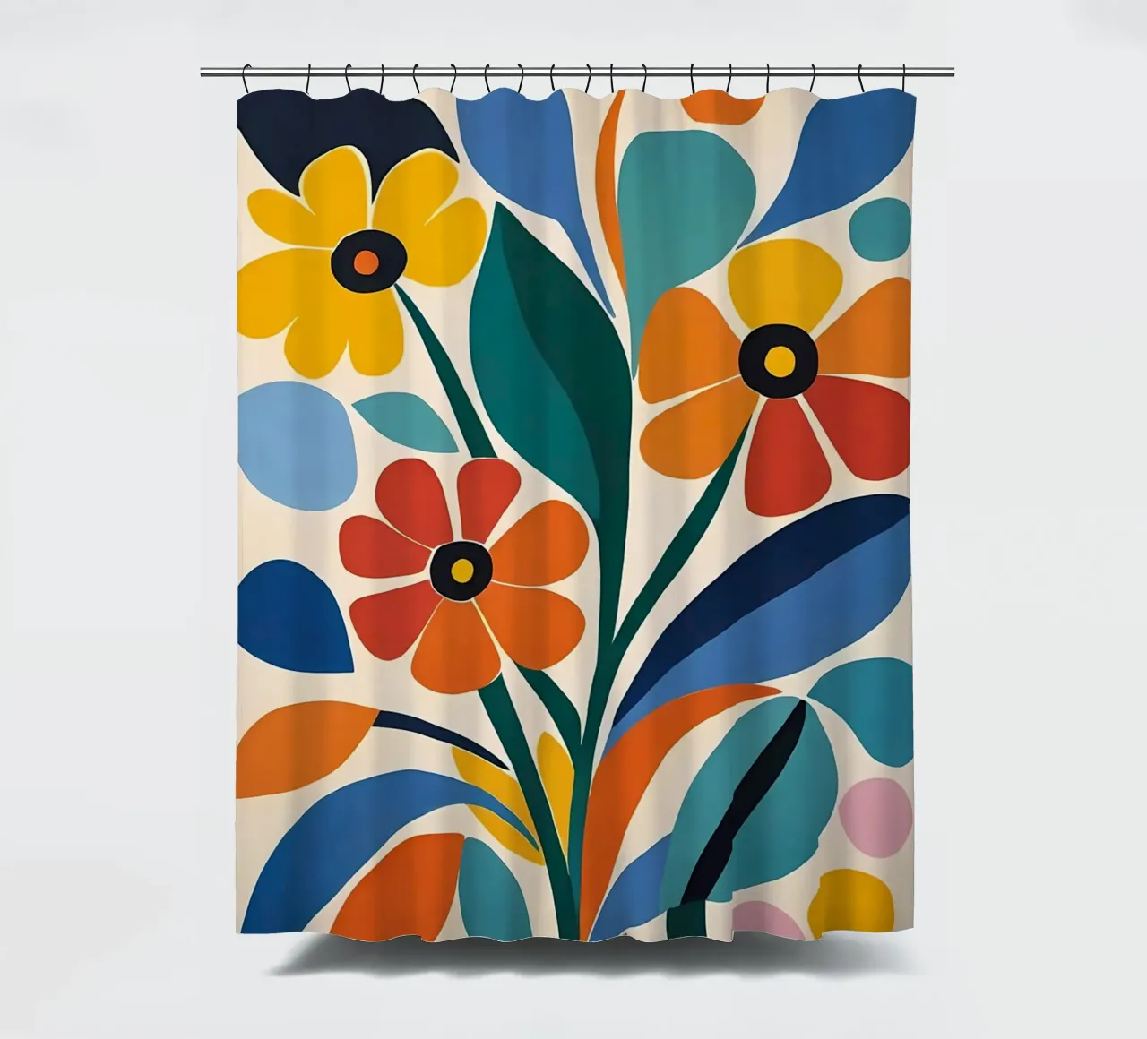 Fiori colorati e retrò tenda da doccia da diedrich