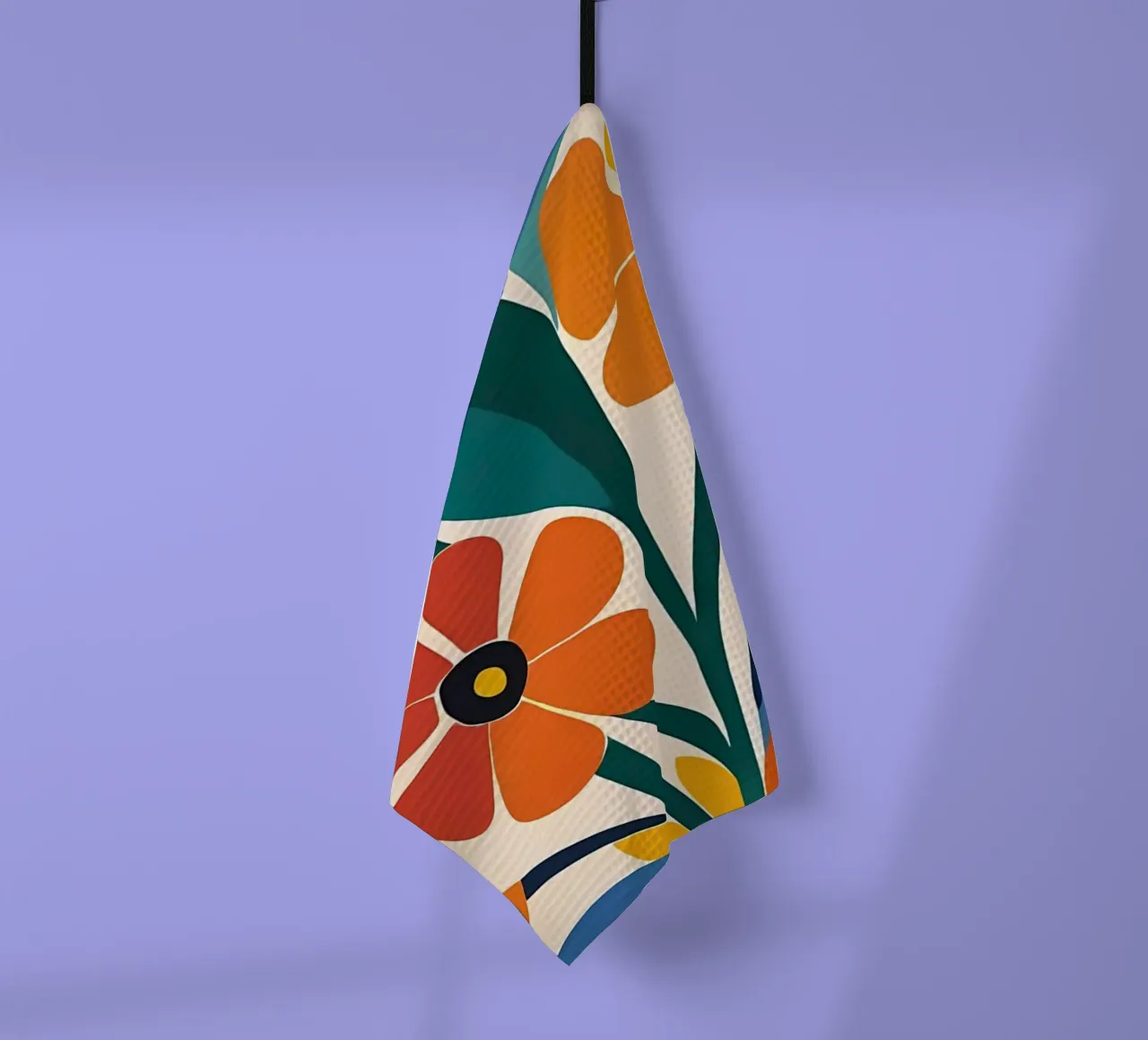 Fiori colorati e retrò canovaccio da cucina da diedrich