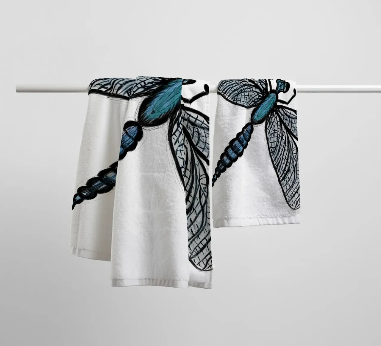 Libellula 3 asciugamano da bagno da words-in-frames