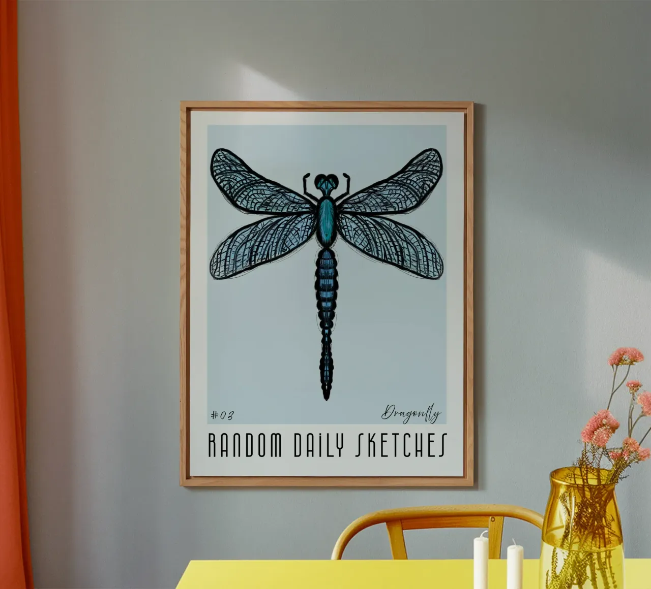 Libellula 3 alluminio dibond da words-in-frames