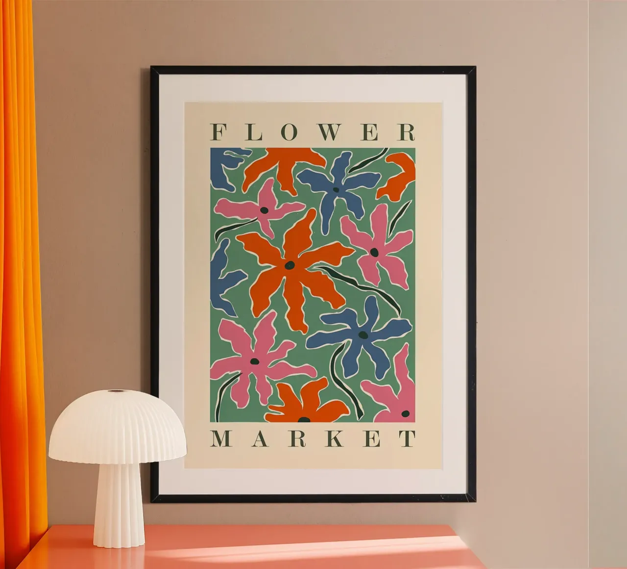 Marché aux fleurs rétro Abstra poster de diedrich