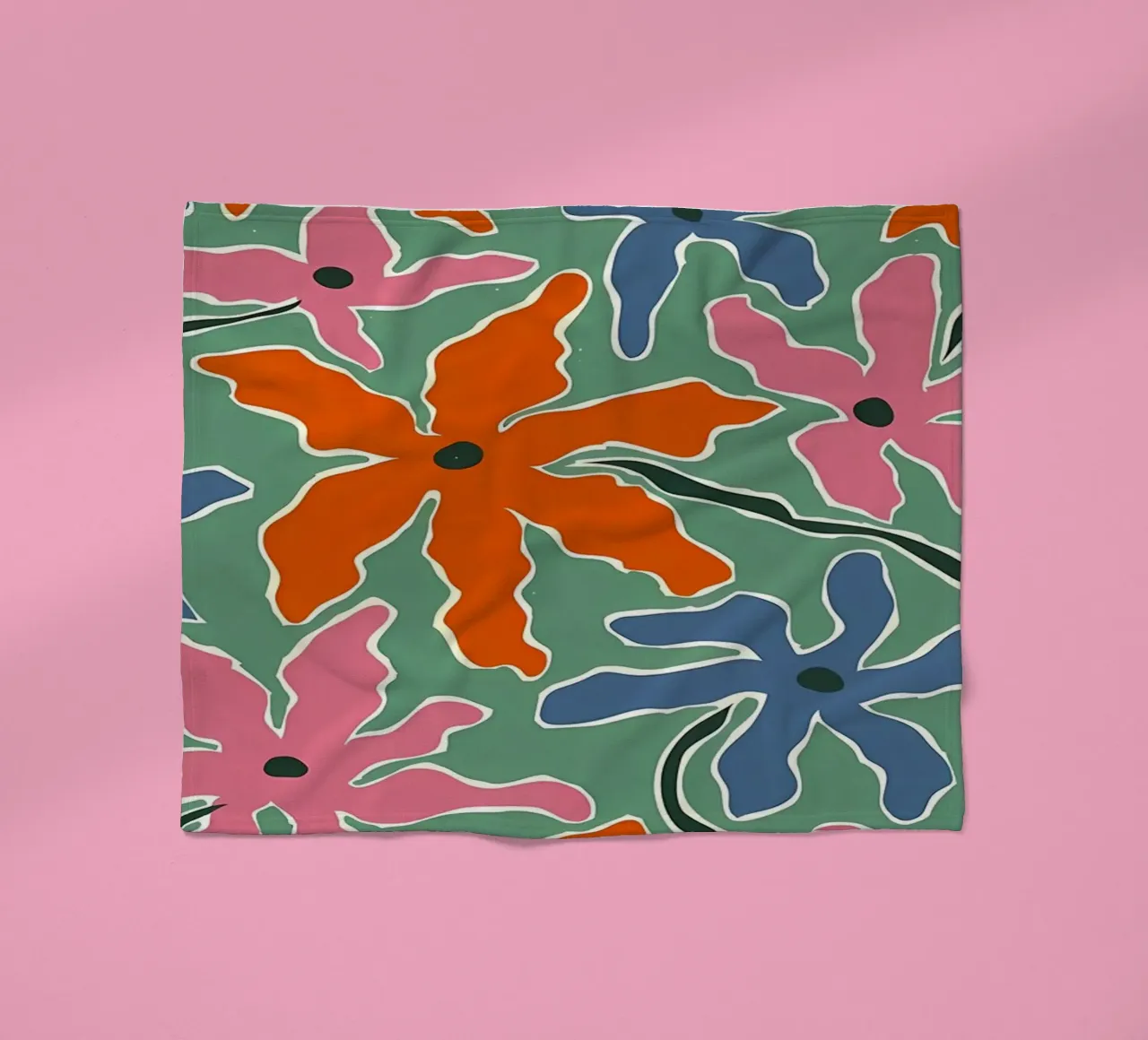 Mercato dei fiori retro Abstra coperta in pile da diedrich