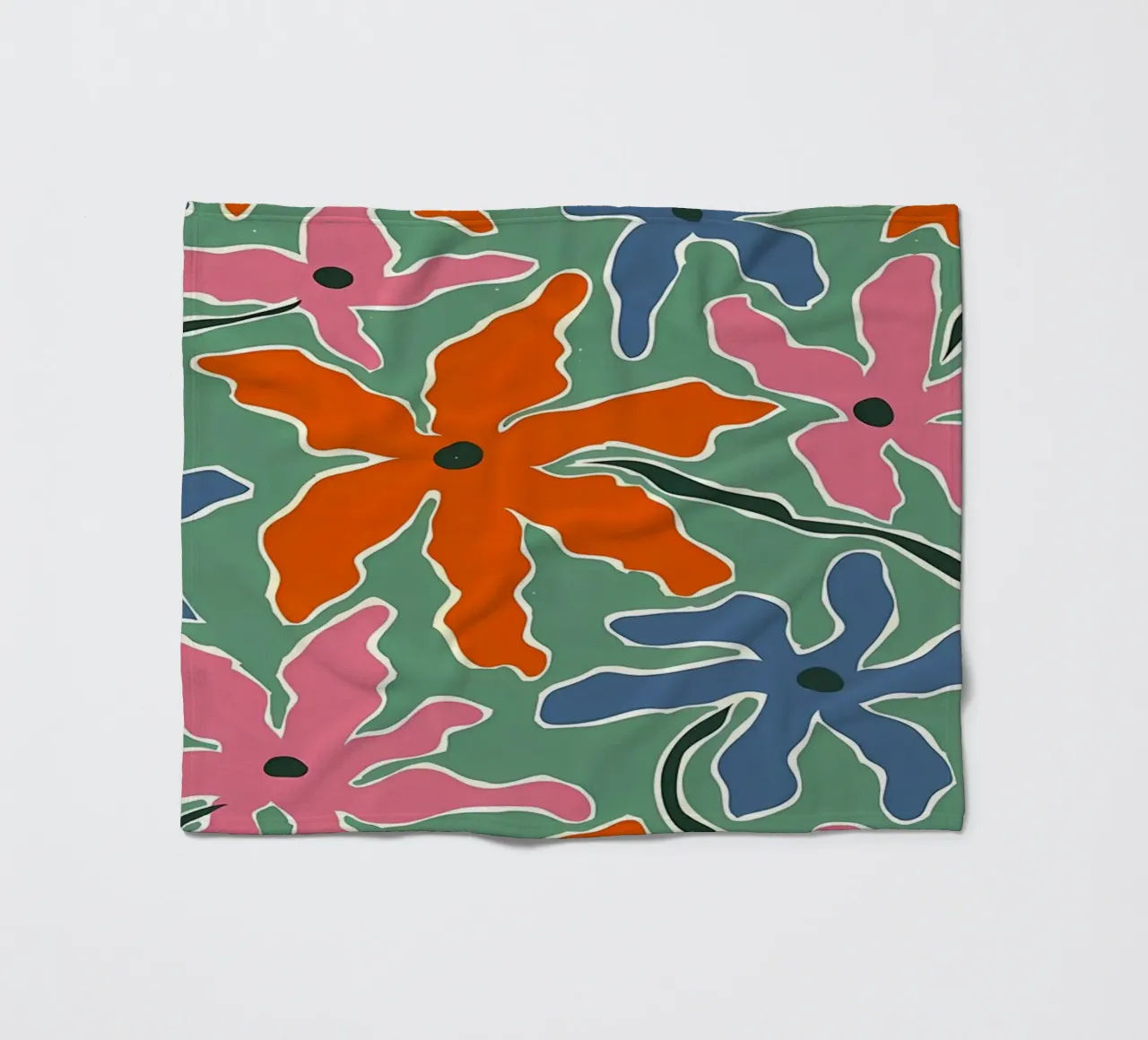 Mercato dei fiori retro Abstra coperta in pile da diedrich