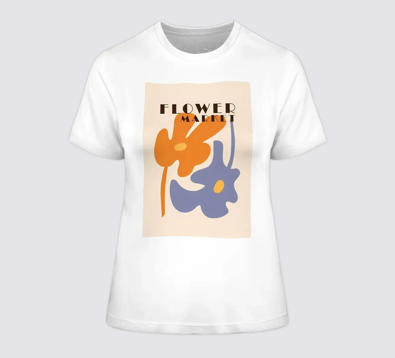Flower market Retro Indie women's fitted t-shirt by diedrich