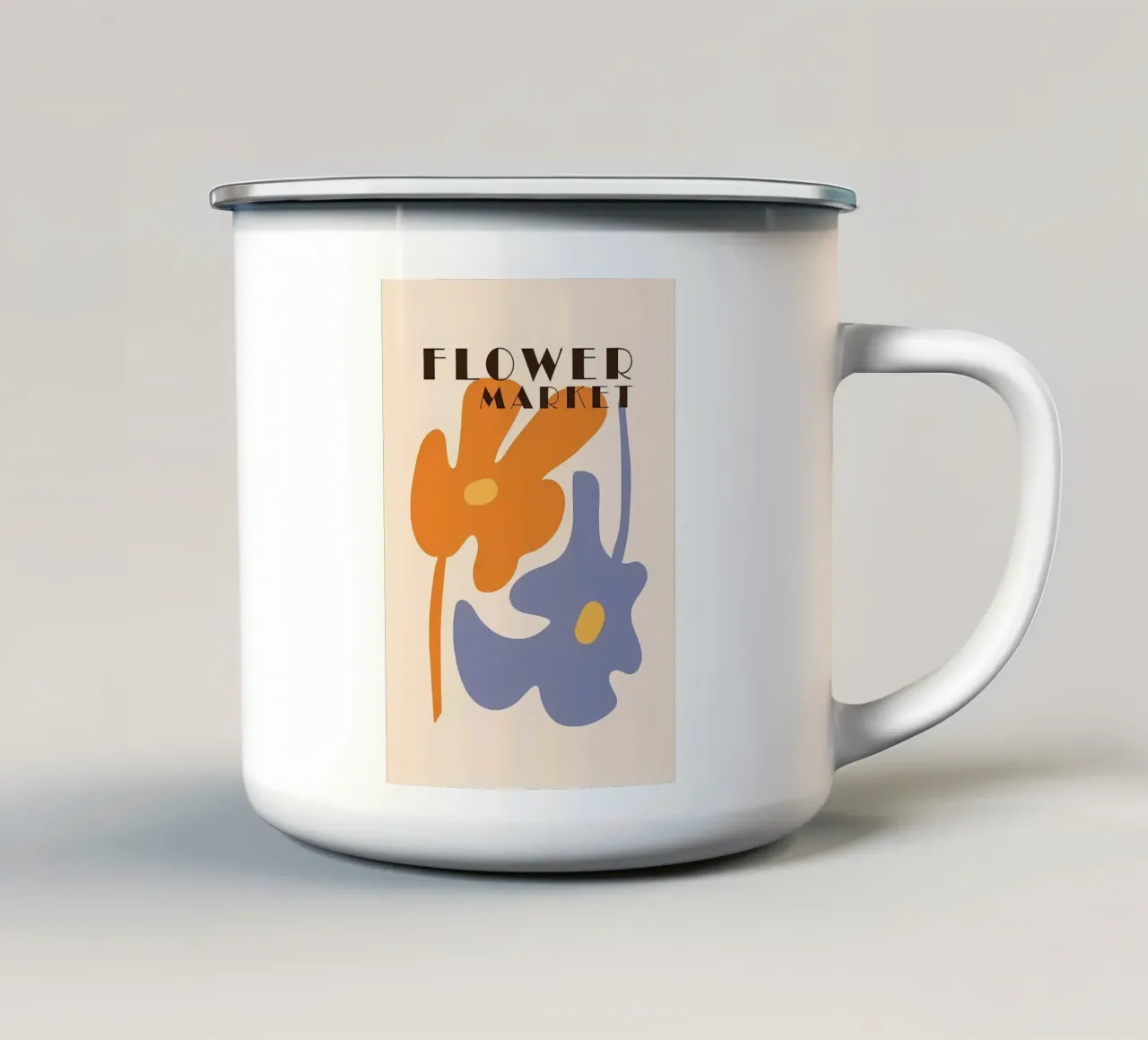 Mercato dei fiori Retro Indie tazza in smalto da diedrich