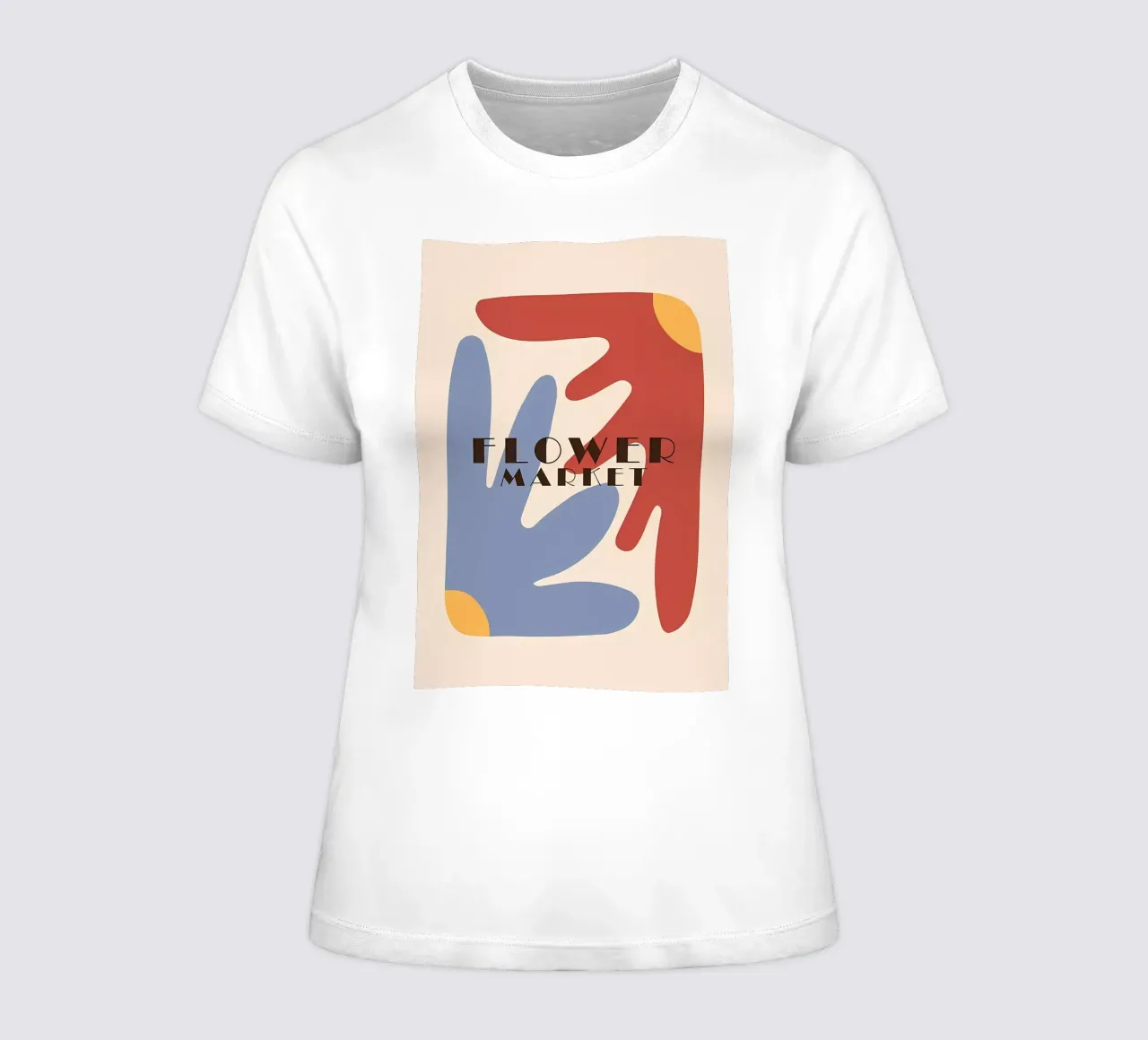 Flower market retro women's fitted t-shirt by diedrich