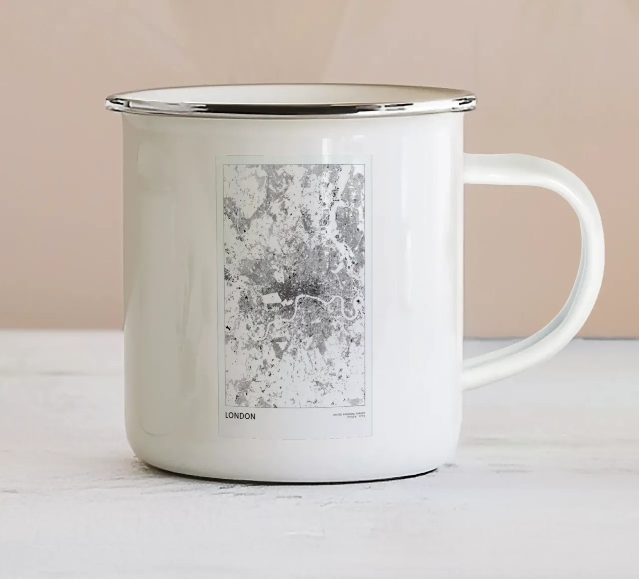 London tazza in smalto da The Cartography Collection