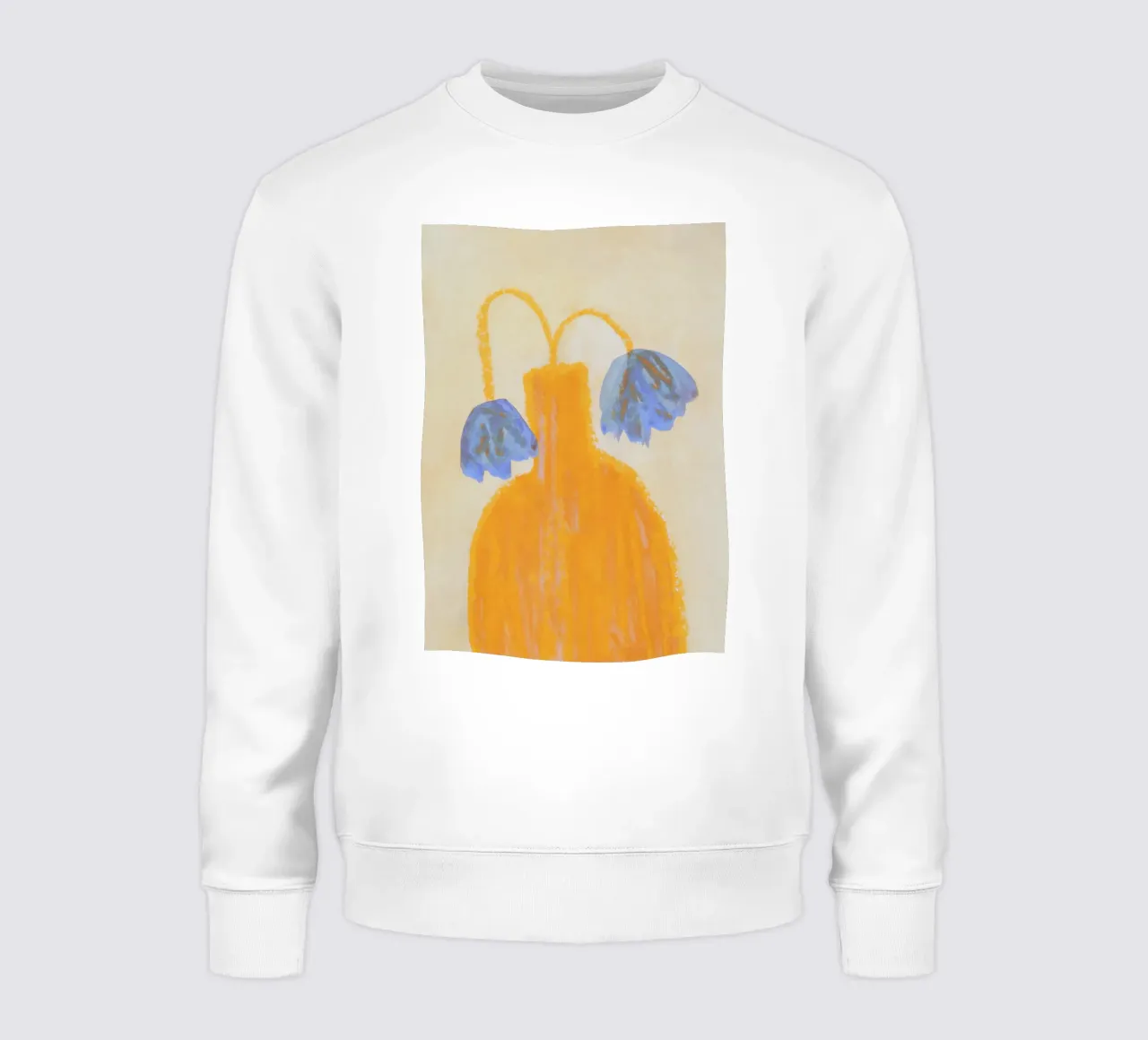 Bodegón con jarrón y dos flores sudadera de Alisa Galitsyna