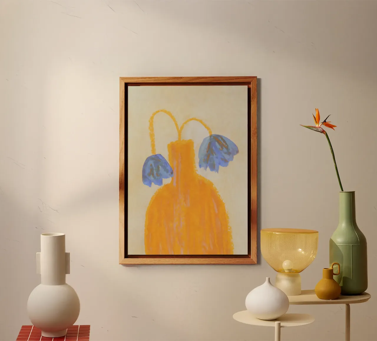Bodegón con jarrón y dos flores aluminio dibond de Alisa Galitsyna