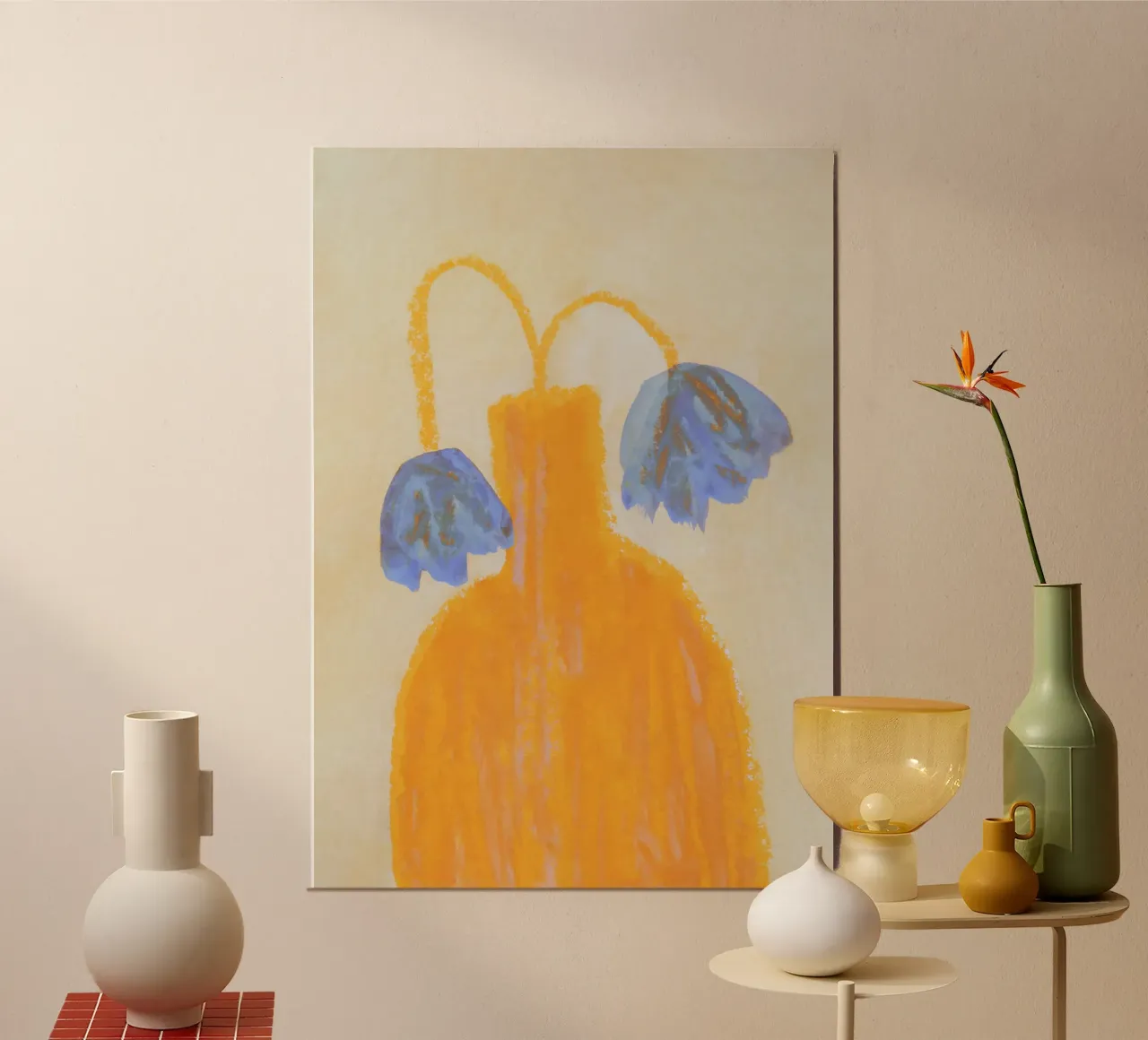 Bodegón con jarrón y dos flores hahnemühle de Alisa Galitsyna