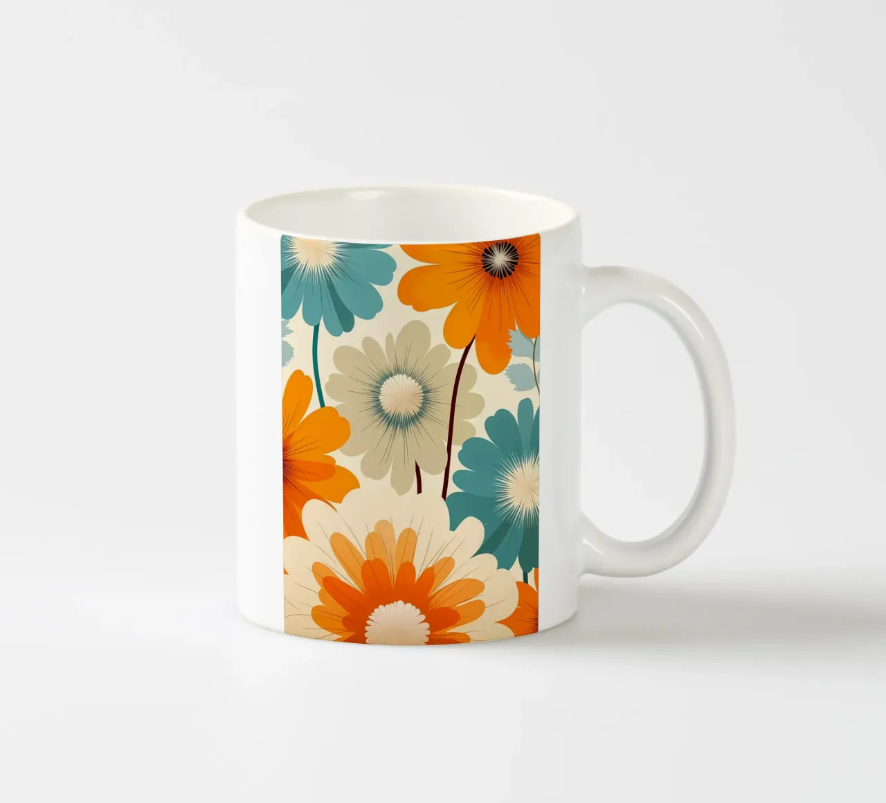 Fiori retrò tazza in ceramica da diedrich