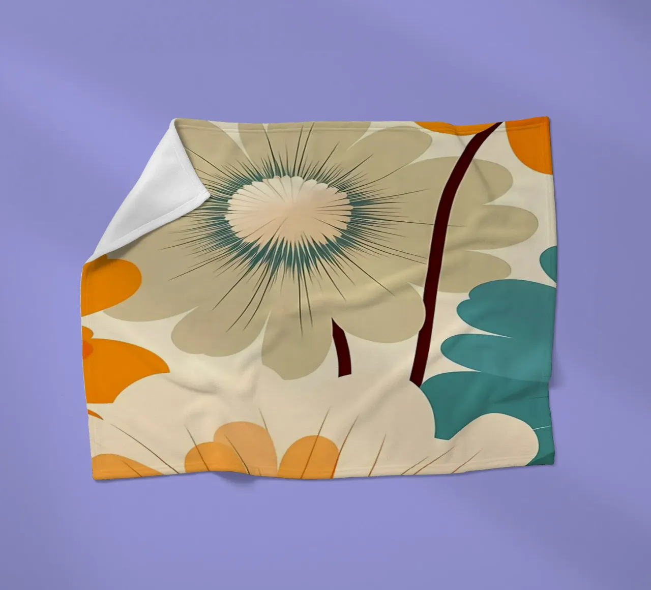 Fiori retrò coperta in pile da diedrich