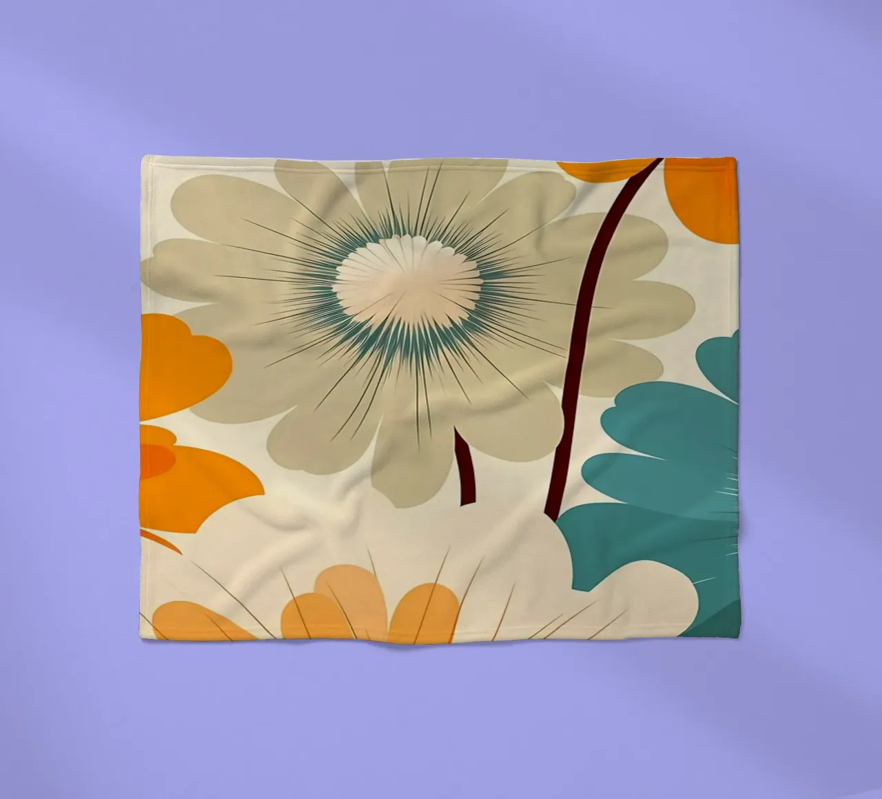 Fiori retrò coperta in pile da diedrich