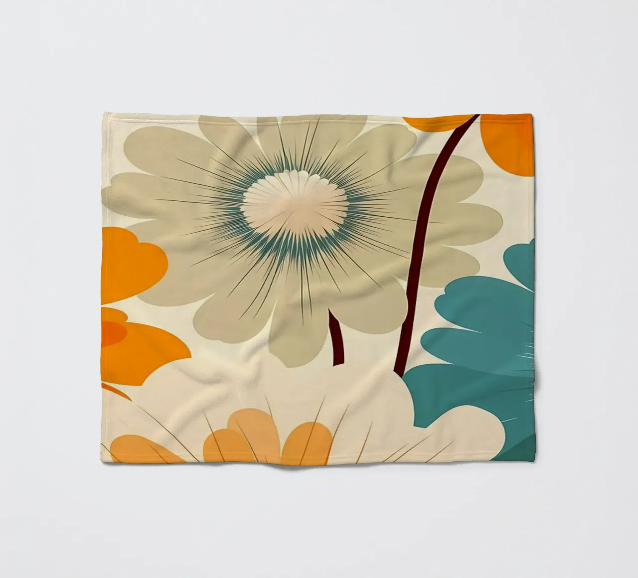 Fiori retrò coperta in pile da diedrich