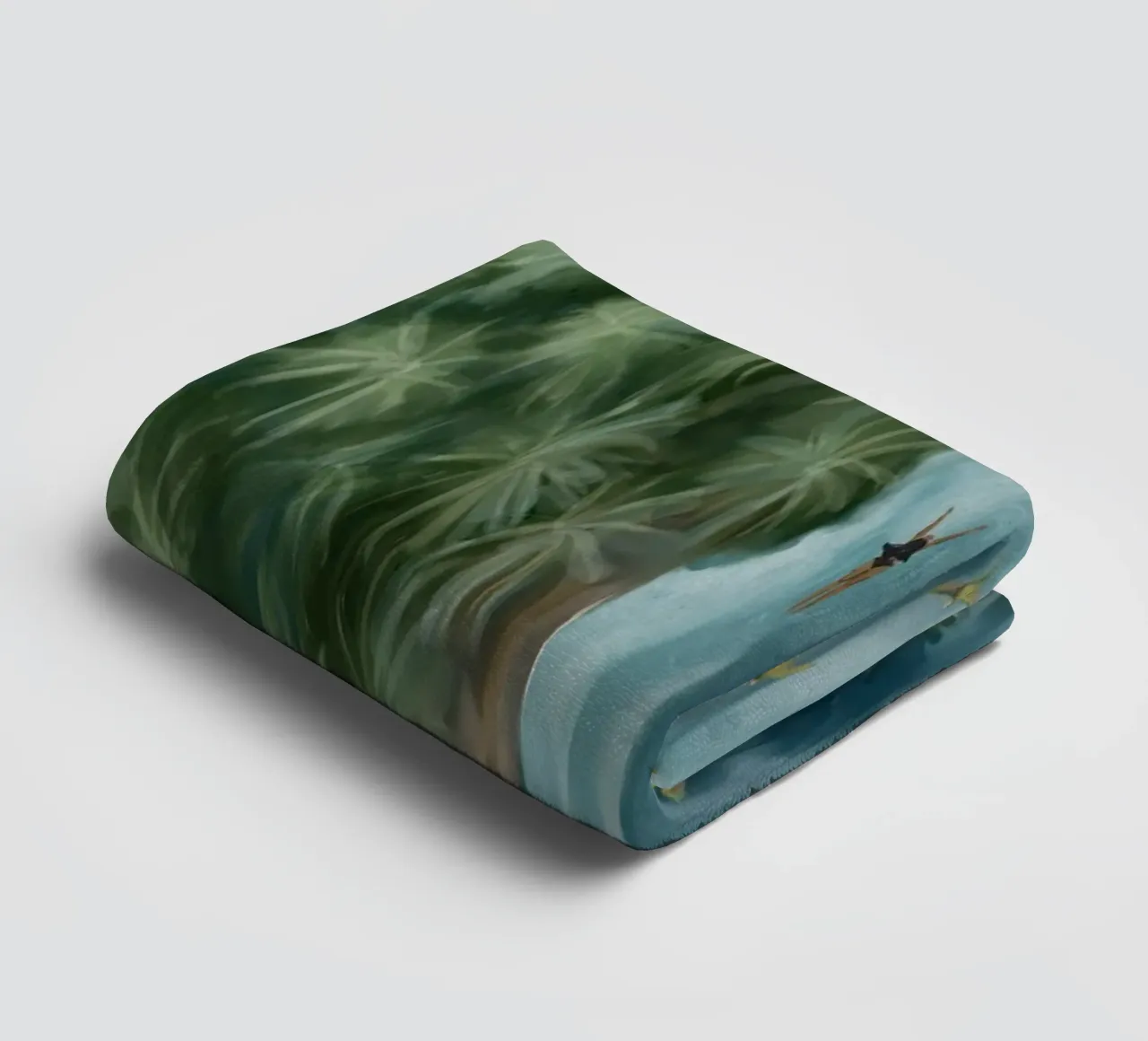 Pace interiore - Nuoto selvaggio fiume giungla tropicale acquerello asciugamano da bagno da This Wild Soul - Illustration